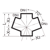 70º SML Одноплоскостная крестовина