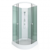 Кабина душевая мат/стекло STYLE S-01 900х900мм белый низкий поддон 4-х стенная в комплекте смеситель б/крыши S-01 Arcus