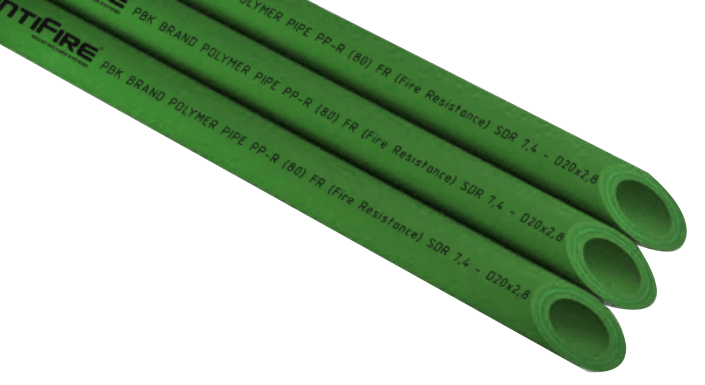 Труба PP-R FR (Fire Resistant) SDR 17 D160 L3м AntiFire(зеленый)