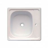 Мойка стальная эмалир. 0,5х0,5 без кроншт., кругл.отв. под смес.(Беларусь)