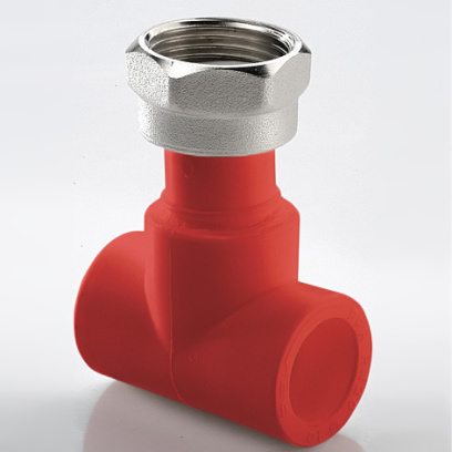 Тройник ПП с накидной гайкой D32-3/4'-32 AntiFire(красный)