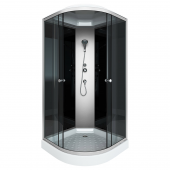Кабина душевая мат/стекло S-12G 900x900мм белый низкий поддон 4-х стенная S-12G Arcus