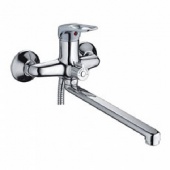 смеситель ванна LEDEME картридж д.35мм длинный излив L30F дивертор в корпусе L2237-B *