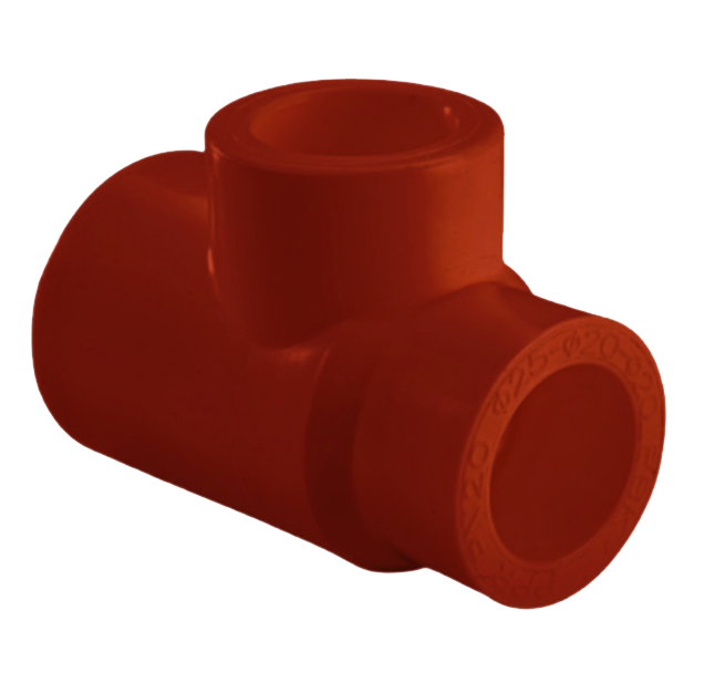 Тройник ПП переходный D63х40х63 AntiFire(красный)