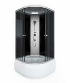 Кабина душевая мат/стекло STYLE S-22G черная высокий поддон белый Arcus