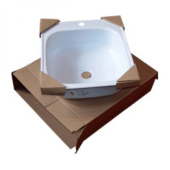 Мойка стальная эмалир. 0,45х0,505 с кроншт. (Беларусь)