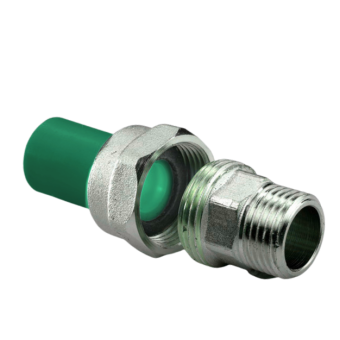 Муфта комбинир. раз. растр. ПП D40-1 1/4'НР AntiFire(зеленый)