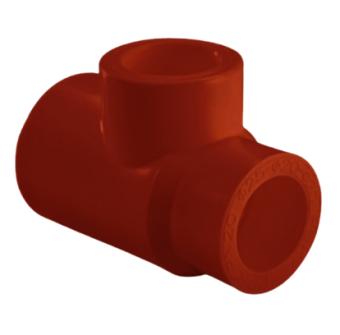 Тройник ПП переходный SDR 17 D160х63х160 AntiFire (красный)