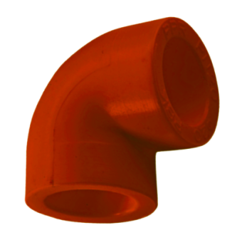 Угольник ПП 90гр. SDR 17 D140 AntiFire (красный)