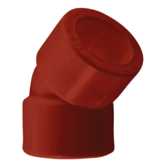 Угольник ПП 45 гр. D90 AntiFire (красный)