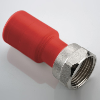 Муфта ПП с накидной гайкой D40-1 1/4' AntiFire(красный)